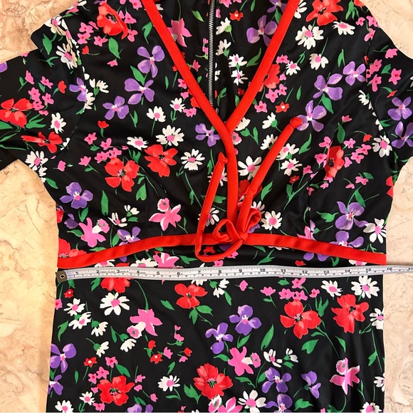 Vintage 60s 70s Floral Maxi Dress Size Medium - Picture 10 of 11